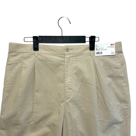Uniqlo Linen Blend Tucked Wide Leg Pants NWT Women's Sz XL Beige Neutral Coastal - Picture 6 of 8